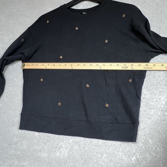 Rails Sweater Womens Small Black Ramona Star Embroidered Pullover Long Sleeve - Picture 5 of 11